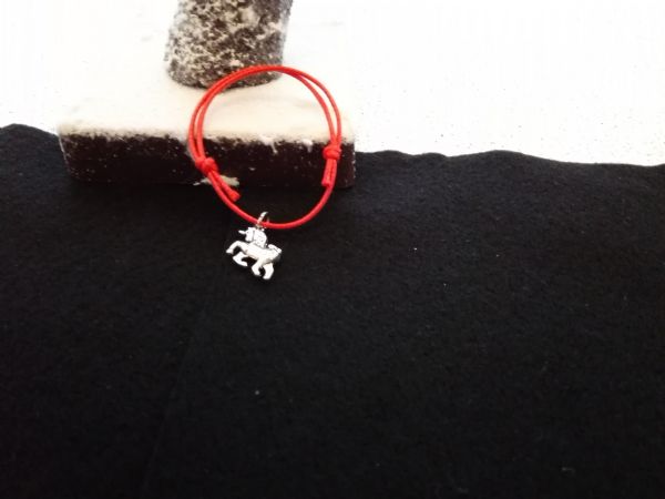 Adjustable Unicorn Bracelet Red