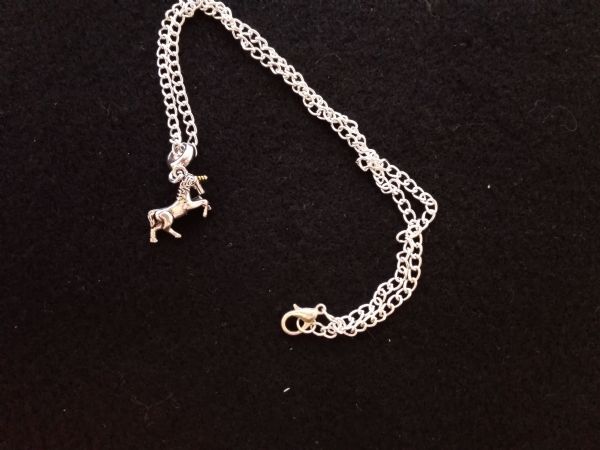 Silver Unicorn Necklace Design 1