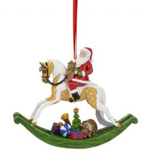 Browse Santa and Rocking Horse Ornament 2021